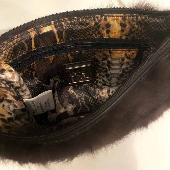 Diane Gail Brown Genuine Rabbit Fur Clutch Bag - Picture 2 of 6
